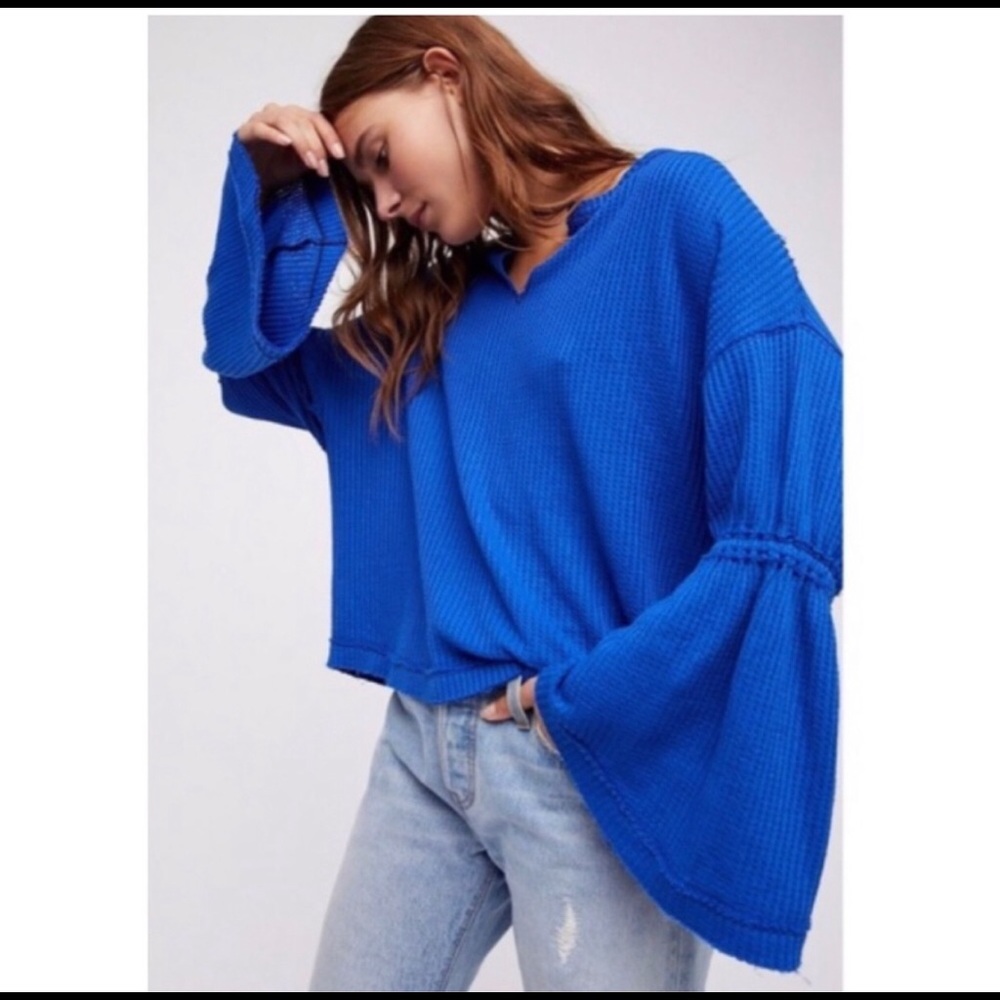 We the free / free people blue Delilah thermal top